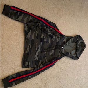 A cropped sweatshirt